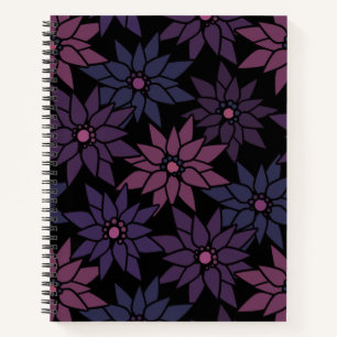 Carnet Fleurs florales Abstraites dessin motif romantique
