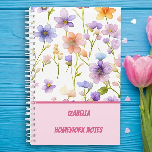 Carnet Fleurs Florales Multicolores Sauvages Printanières (Créateur téléchargé)