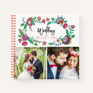 Carnet Fleurs folkloriques Photo Collage Mariage