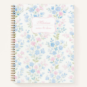 Carnet Fleurs grandmillénaristes personnalisées 