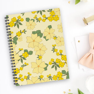 Carnet Fleurs Jaunes, Motif Floral, Motif De Fleurs