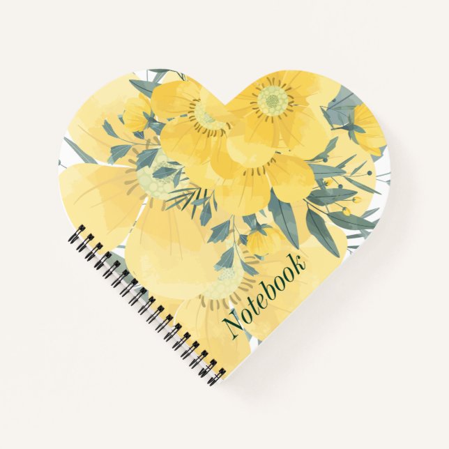 Carnet Fleurs Jaunes Sunny (Devant)