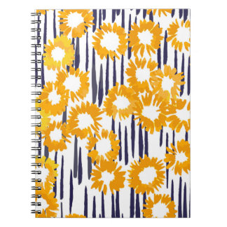Carnet Fleurs Jaunes : Vintage peint à la main