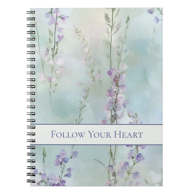 Carnet Fleurs Lavande Jolies Romantiques   (Devant)