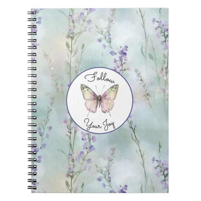 Carnet Fleurs Lavande Jolies Romantiques (Devant)