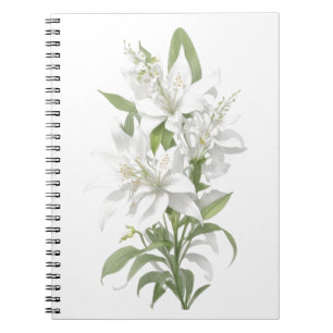Carnet Fleurs Lys Blanches