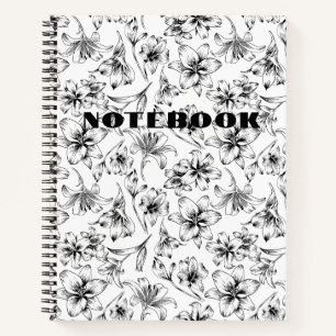 Carnet Fleurs Lys Noires