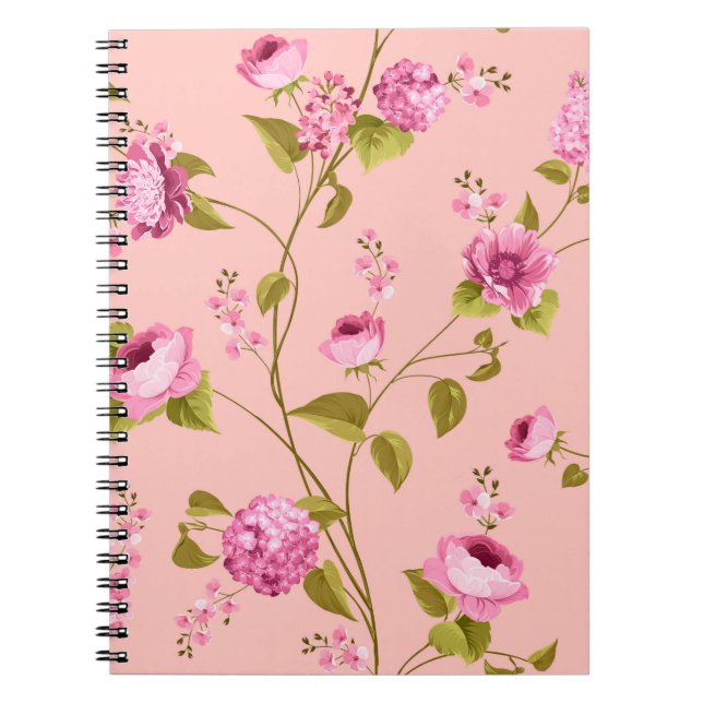 Carnet Fleurs Motif 17 (Devant)