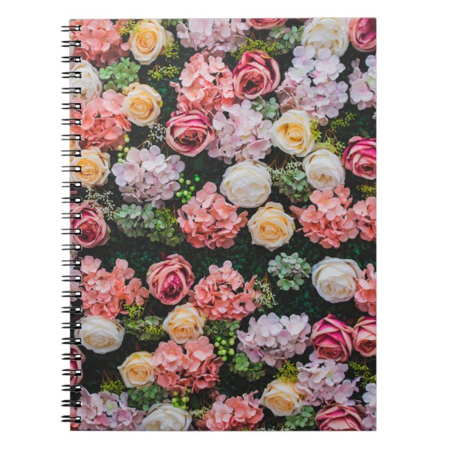 Carnet Fleurs murales arrière - plan style vintage. (Devant)
