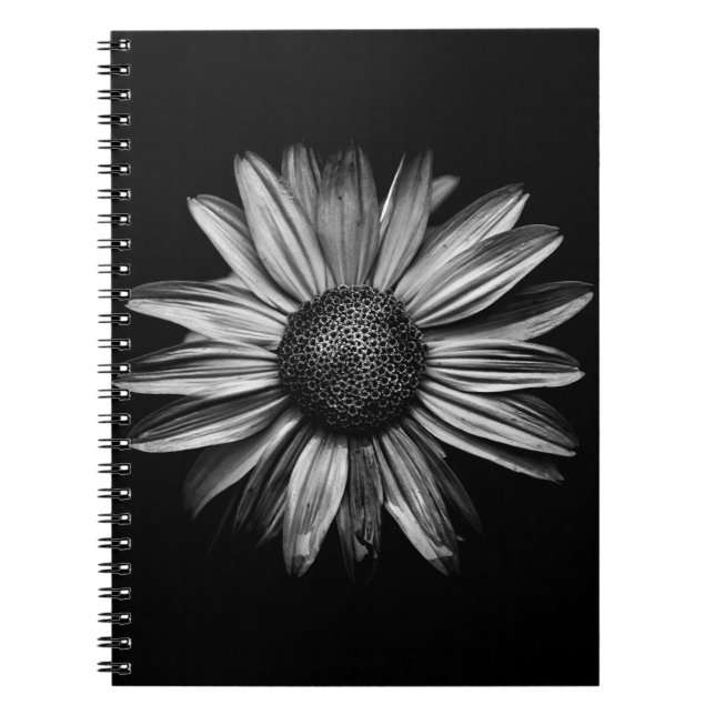 Carnet Fleurs Noires Et Blanches 18 (Devant)