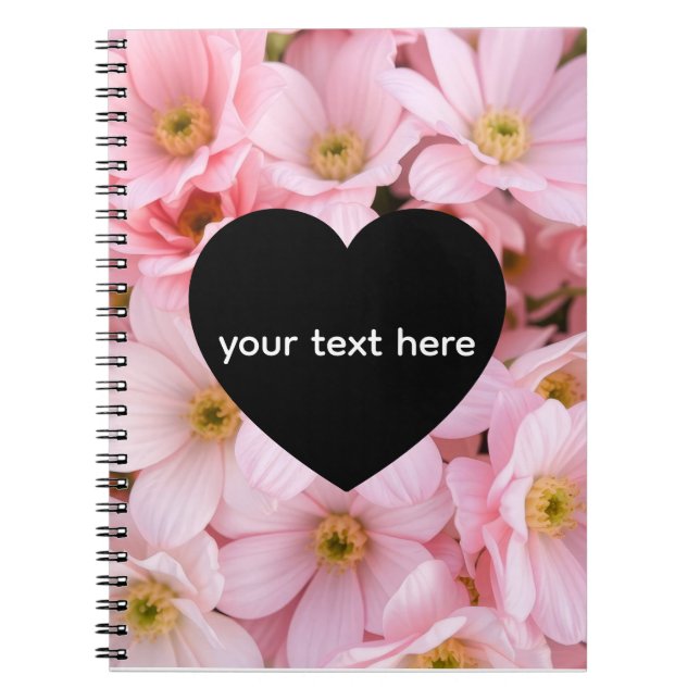 Carnet fleurs personnalisées (Devant)