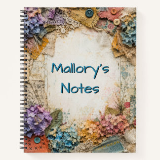 Carnet Fleurs Pressées Shabby Chic Personnalisées Vintage