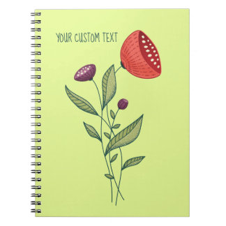 Carnet Fleurs printanières Abstraites Botaniques minimali