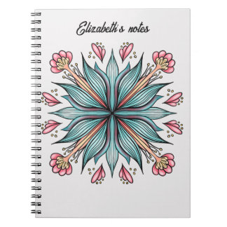 Carnet Fleurs printanières : Nom floral géométrique