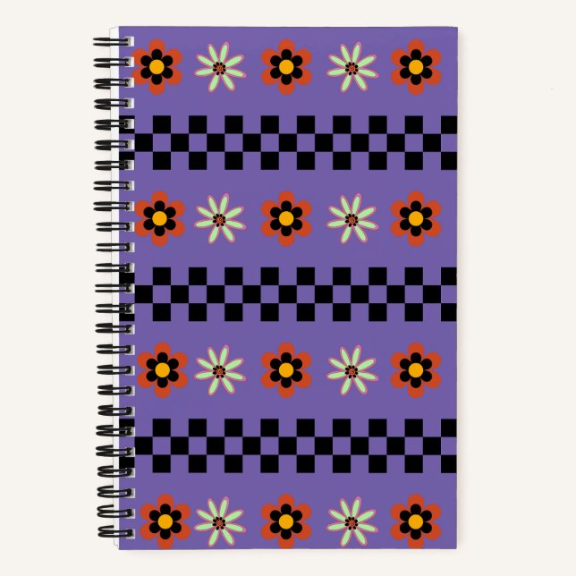 Carnet Fleurs Punk Rétro (Recto)