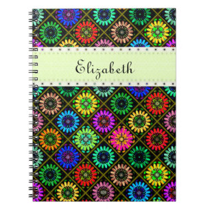 Carnet Fleurs rayonnantes d'album à couleur de sélectio