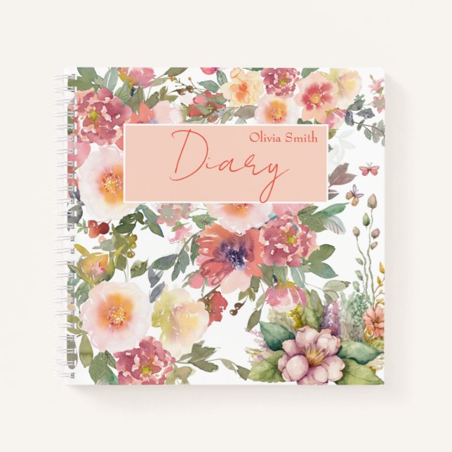 Carnet Fleurs romantiques (Devant)