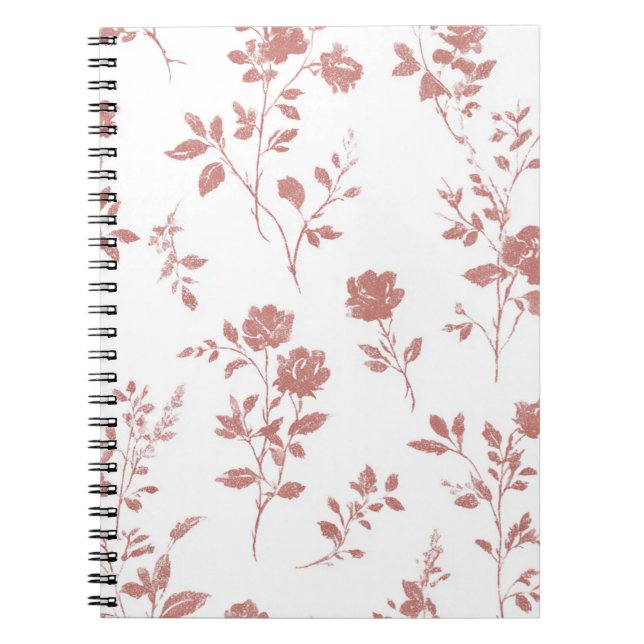 Carnet Fleurs Rose Pâle (Devant)