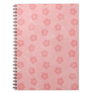 Carnet Fleurs rose pastel