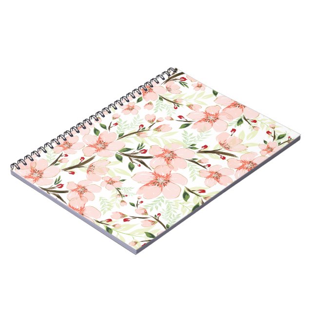 Carnet Fleurs roses (Côté gauche)