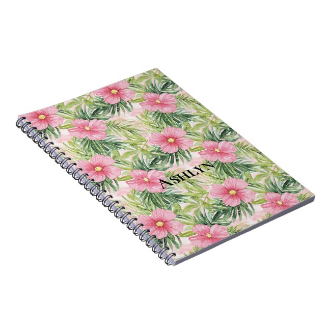 Carnet Fleurs roses tropicales (Côté Droit)