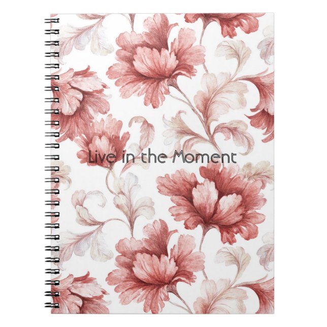 Carnet Fleurs Rouges Chic Assez (Devant)