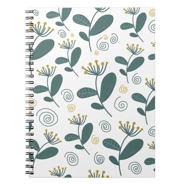 Carnet Fleurs sans coutures arrière - plan dans le style  (Devant)