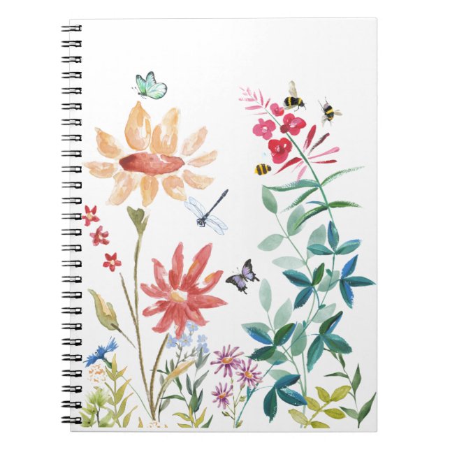 Carnet Fleurs sauvages aquarelle (Devant)