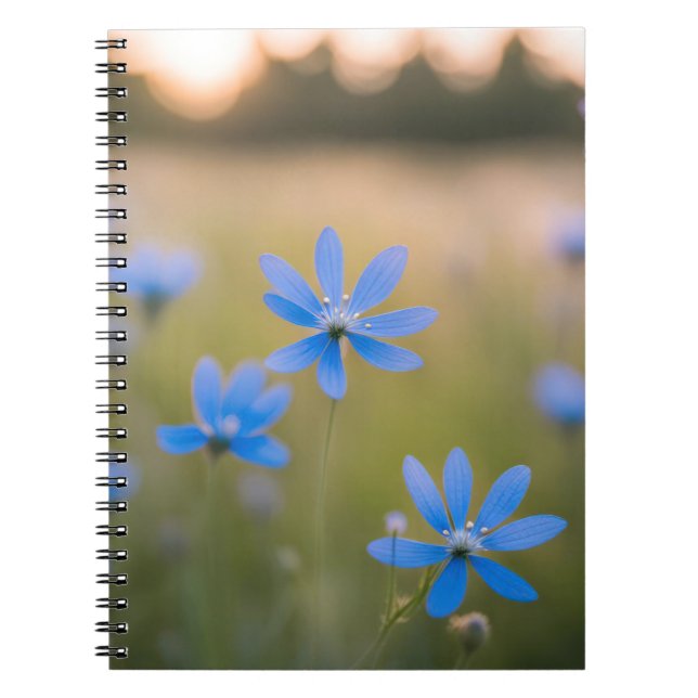 Carnet Fleurs sauvages bleus dans le pré (Devant)