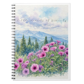 Carnet Fleurs sauvages de montagne à l'aquarelle et sérén