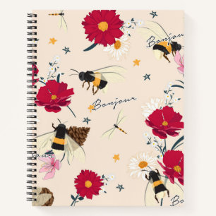 Carnet Fleurs sauvages et bourdons
