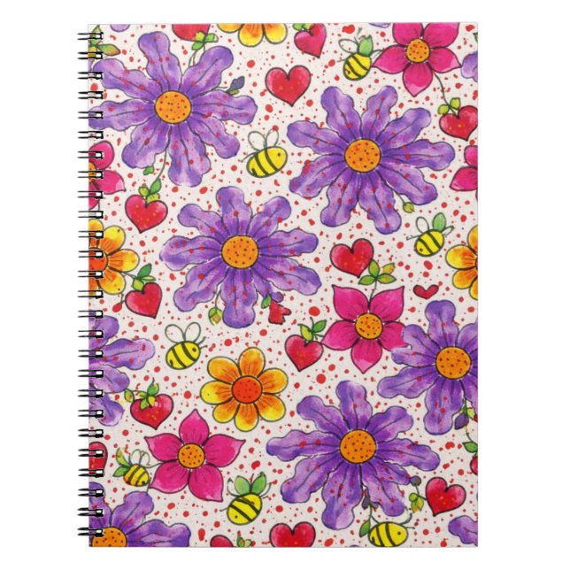 Carnet Fleurs Sauvages Vibrantes  (Devant)