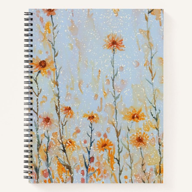 Carnet Fleurs sauvages Vintages Boho (Devant)