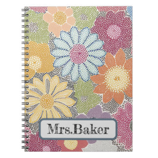 Carnet Fleurs tourbillonnantes Dot Art Design floral