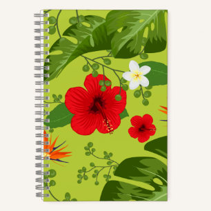 Carnet Fleurs tropicales Arrière - plan 6