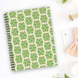 Carnet Fleurs Vertes, Motif De Fleurs, Motif Floral