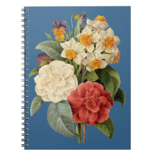 Carnet Fleurs vintages, Camellias et Narcisse, Redoute