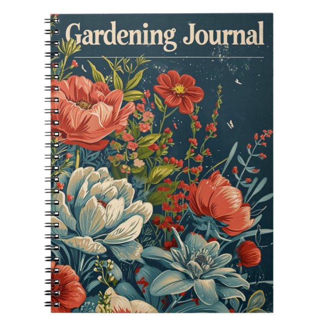 Carnet Fleurs vintages de jardinage (Devant)