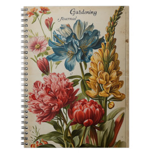 Carnet Fleurs vintages de jardinage