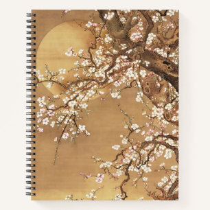 Carnet Fleurs vintages de prunes japonaises au clair de l