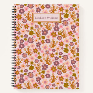 Carnet Fleurs Vintages personnalisées Motif floral Pastel