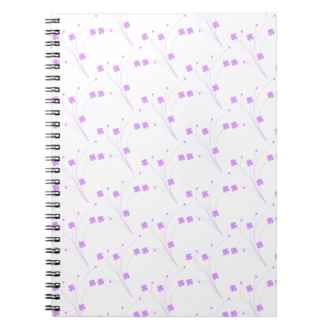 Carnet Fleurs violettes Lilac, Petite Impression Florale  (Devant)