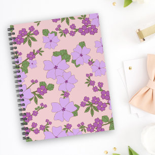 Carnet Fleurs Violettes, Modèle Floral, Motif De Fleurs