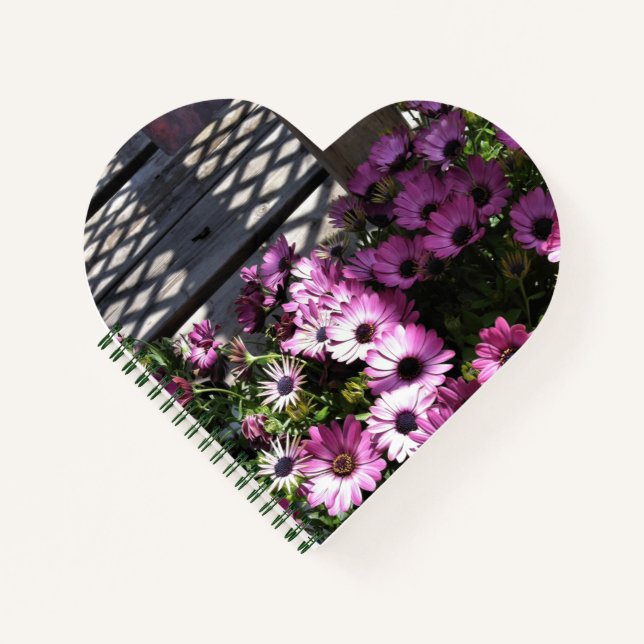 Carnet Fleurs violettes roses (Devant)