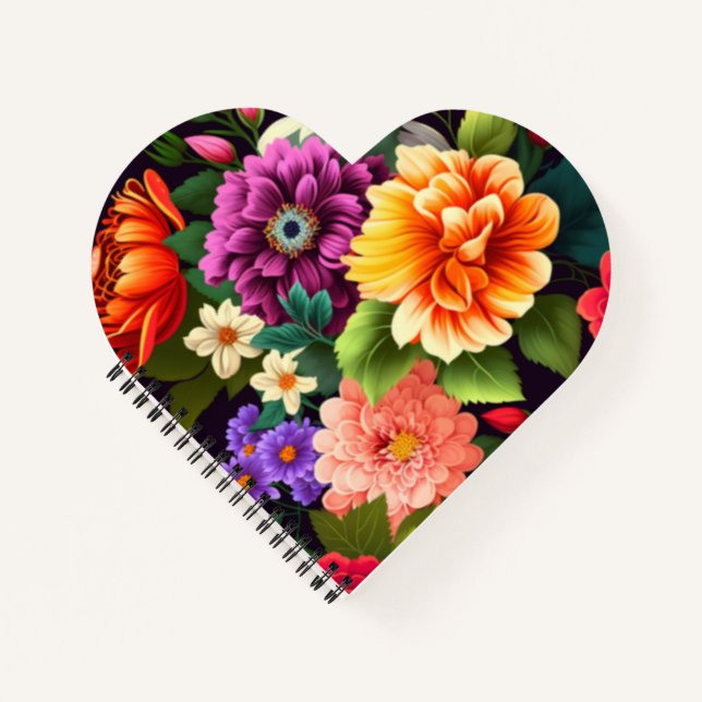 Carnet Fleurs vives et colorées (Devant)