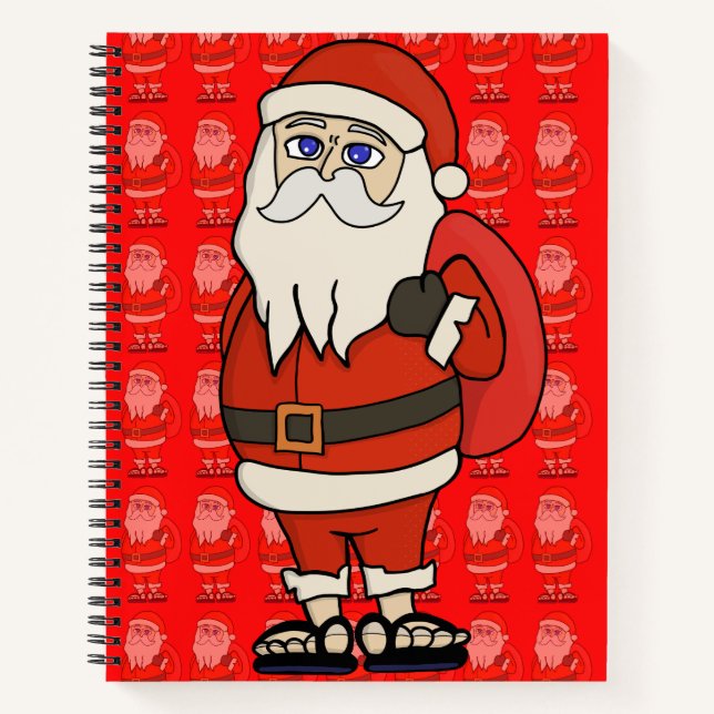 Carnet Flip Flops de Noël du Père Noël (Devant)