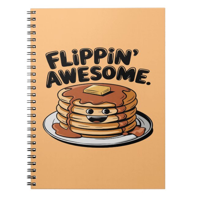 Carnet Flippin' Awesome Pancake Stack Drôle Petit Déjeune (Devant)