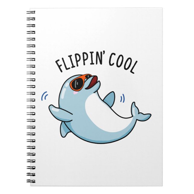 Carnet Flippin Cool drôle Dolphin Pun (Devant)