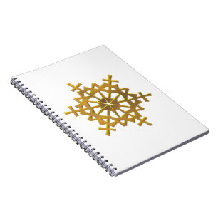 Carnet Flocon de neige "3D" d'or