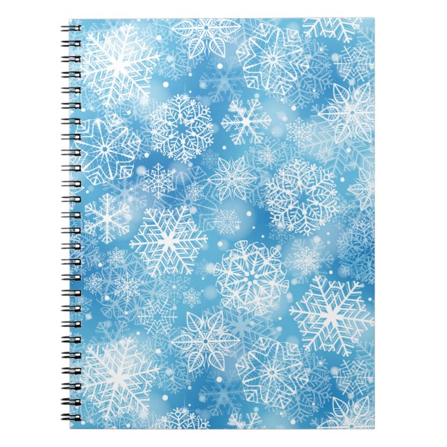 Carnet Flocon de neige bleu (Devant)